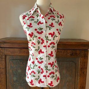 Bernie Dexter Sleeveless Cherries Top